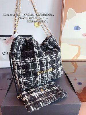 Chanel Woolen Series New Chain Shopping Bag - Image 2