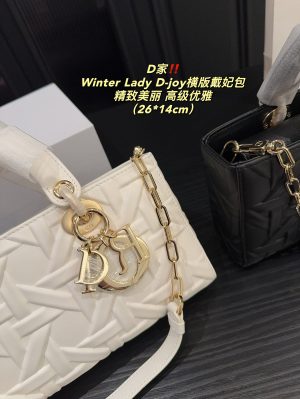 DIOR Winter Lady D-joy horizontal version Lady Dior bag
