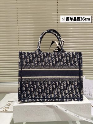 Dior jacquard tote bag with lining - Image 5