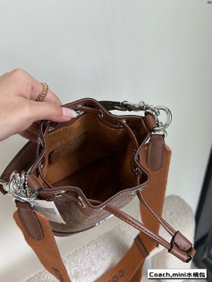 Coach Mini Drawstring Bucket Bag - Image 9