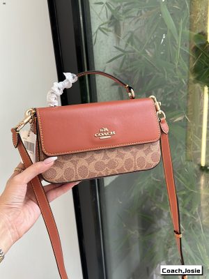 Coach Josie Handbag Gold Brick Bag - Image 4