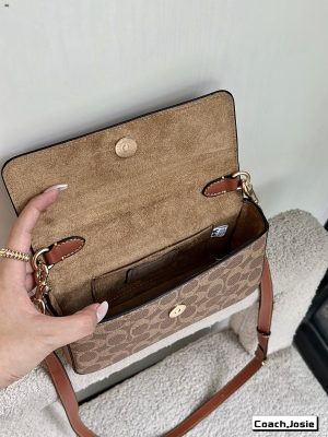 Coach Josie Handbag Gold Brick Bag - Image 8