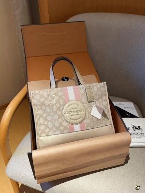 Coach DEMPSEY jacquard shopping bag