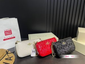 COACH Patent Leather Embossed Series Nolita Chain Bag - Image 7