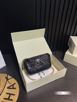 COACH Patent Leather Embossed Series Nolita Chain Bag - Image 6