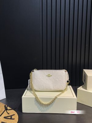 COACH Patent Leather Embossed Series Nolita Chain Bag