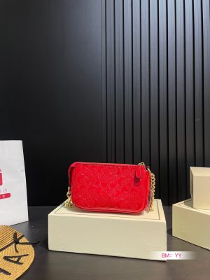 COACH Patent Leather Embossed Series Nolita Chain Bag - Image 3