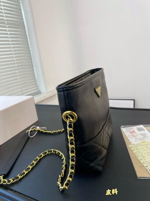 Prada Nylon Diamond Chain Flap Bag - Image 8