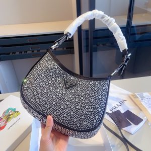 Prada rhinestone series sparkling Cleo underarm bag  - Image 2