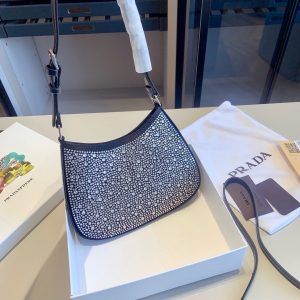 Prada rhinestone series sparkling Cleo underarm bag  - Image 5