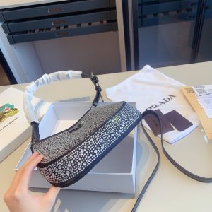 Prada rhinestone series sparkling Cleo underarm bag  - Image 4