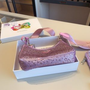 Prada rhinestone series sparkling HOBO three-in-one crossbody bag - Image 6