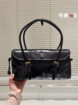 Prada Retro Soft Leather Underarm Bag - Image 7