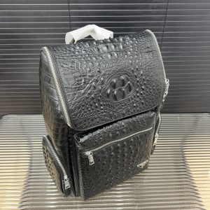 Crocodile pattern cowhide multifunctional backpack - Image 7