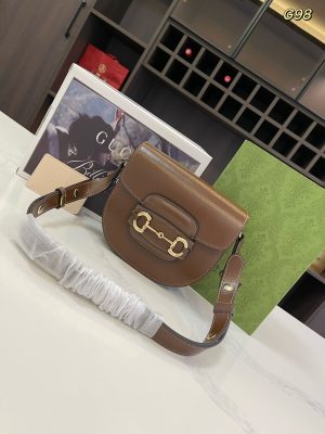 GUCCI 1955 Horsebit bag GG saddle bag-1