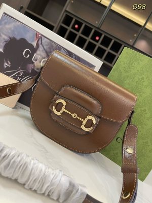 GUCCI 1955 Horsebit bag GG saddle bag-1 - Image 3