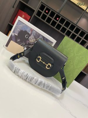 GUCCI 1955 Horsebit bag GG saddle bag-2