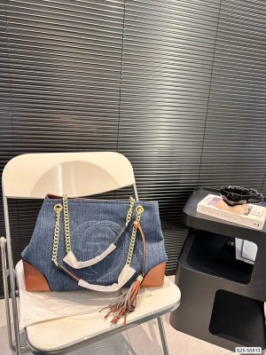Gucci denim tassel soho chain bag - Image 9