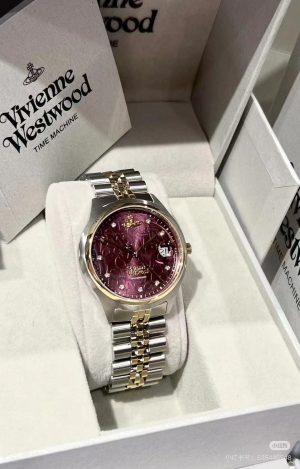 Plum purple quartz watch - Image 8