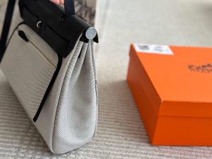 Hermès herbag canvas shopping bag - Image 2